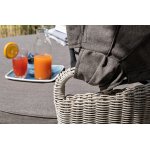 Стильяно плетеная кровать круглая, цвет бежевый