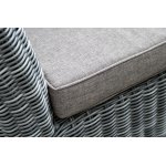 Капучино диван из искусственного ротанга двухместный, цвет графит