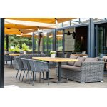 Капучино диван из искусственного ротанга трехместный, цвет графит