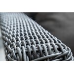 Капучино диван из искусственного ротанга трехместный, цвет графит