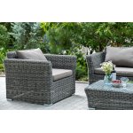 Капучино кресло из искусственного ротанга, цвет графит