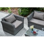 Капучино кресло из искусственного ротанга, цвет графит