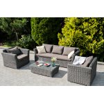 Капучино журнальный столик из искусственного ротанга, цвет графит