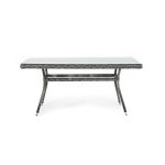 Латте плетеный стол из искусственного ротанга 160х90см, цвет графит