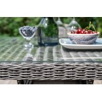 Латте плетеный стол из искусственного ротанга 160х90см, цвет графит