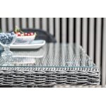 Айриш стол плетеный из искусственного ротанга, цвет графит