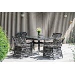 Айриш стол плетеный из искусственного ротанга, цвет графит