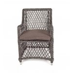Латте плетеное кресло из искусственного ротанга, цвет графит