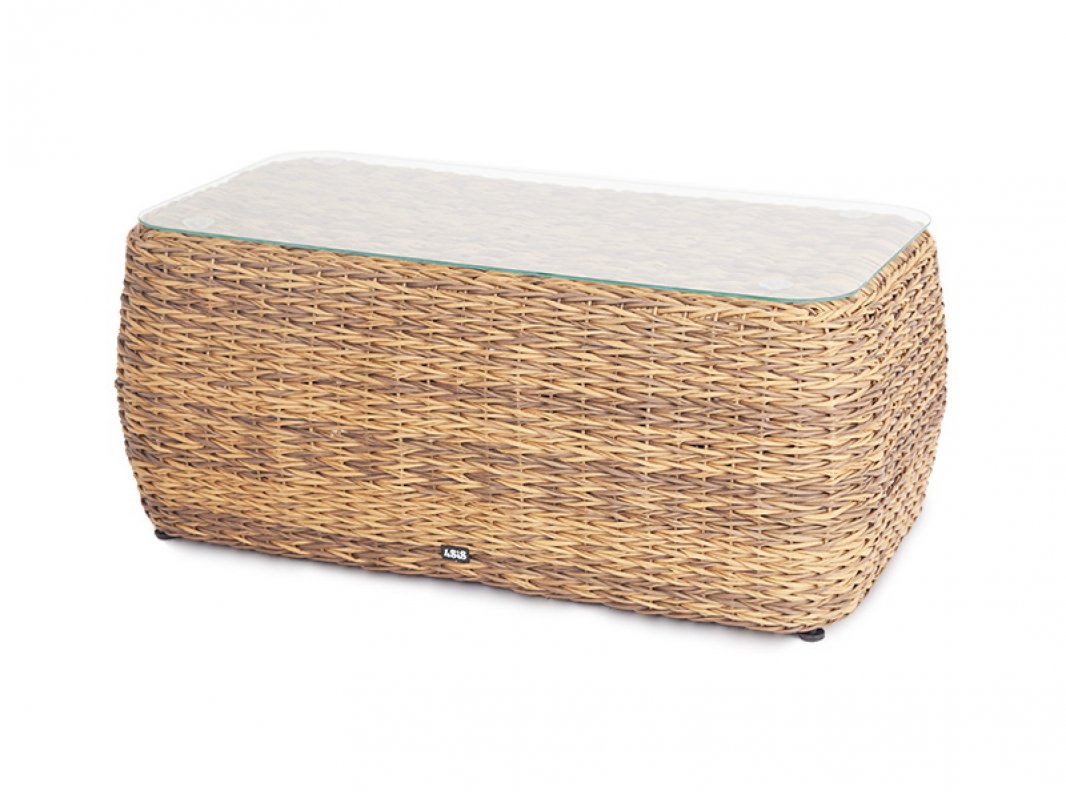 Кальяри журнальный столик из искусственного ротанга (гиацинт), цвет соломенный