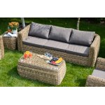 Кальяри журнальный столик из искусственного ротанга (гиацинт), цвет соломенный