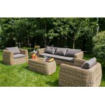 Кальяри журнальный столик из искусственного ротанга (гиацинт), цвет соломенный