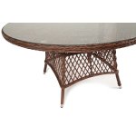 Эспрессо плетеный круглый стол, диаметр 150 см, цвет коричневый