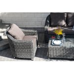 Кон Панна диван из искусственного ротанга двухместный, цвет графит