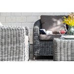 Кон Панна диван из искусственного ротанга двухместный, цвет графит