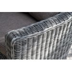 Кон Панна диван из искусственного ротанга двухместный, цвет графит