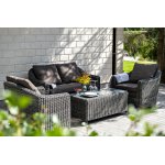 Кон Панна кресло из искусственного ротанга, цвет графит