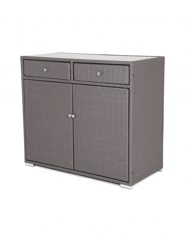 Мальта тумба плетеная из искусственного ротанга, цвет графит