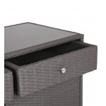 Мальта тумба плетеная из искусственного ротанга, цвет графит