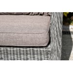 Гляссе диван трехместный из искусственного ротанга, цвет графит