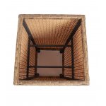 Капучино кашпо для цветов плетеное из искусственного ротанга, цвет соломенный