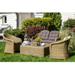 Равенна диван двухместный плетенный из ротанга, цвет соломенный