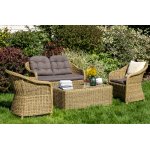 Равенна диван двухместный плетенный из ротанга, цвет соломенный