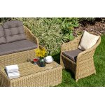 Равенна диван двухместный плетенный из ротанга, цвет соломенный