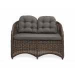 Равенна диван двухместный плетенный из ротанга, цвет коричневый