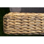 Капучино диван из искусственного ротанга (гиацинт) двухместный, цвет соломенный