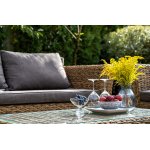 Капучино диван из искусственного ротанга (гиацинт) двухместный, цвет соломенный