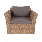 Капучино кресло из искусственного ротанга (гиацинт), цвет соломенный