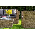 Капучино кресло из искусственного ротанга (гиацинт), цвет соломенный