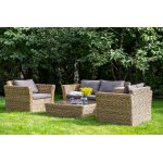 Капучино кресло из искусственного ротанга (гиацинт), цвет соломенный