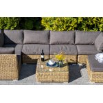 Лунго журнальный столик плетеный (гиацинт), цвет соломенный