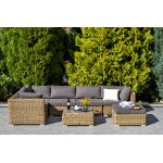 Лунго модуль диванный угловой с подушками, цвет соломенный (гиацинт)