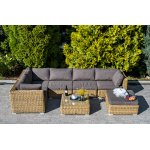 Лунго модуль диванный угловой с подушками, цвет соломенный (гиацинт)