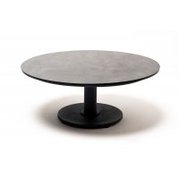 Чили интерьерный стол из HPL круглый, D80, H32, цвет серый гранит