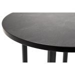 Кипр интерьерный стол из HPL круглый, D30, H40, цвет серый гранит