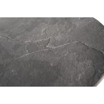 Кипр интерьерный стол из HPL круглый, D30, H40, цвет серый гранит