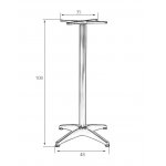 Подстолье барное DOBRIN DARREN HIGH