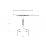 Стол обеденный MIA (черная столешница, черное основание)