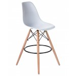 Стул барный LMZL-PP623G (ножки светлый бук, цвет сиденья белый)