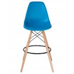 Стул барный LMZL-PP623G (ножки светлый бук, цвет сиденья голубой)