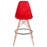 Стул барный LMZL-PP623G (ножки светлый бук, цвет сиденья красный)