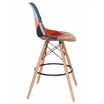 Стул барный LMZL-PP623G (ножки светлый бук, цвет сиденья мозаика)