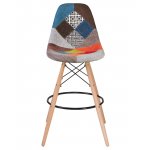 Стул барный LMZL-PP623G (ножки светлый бук, цвет сиденья мозаика)