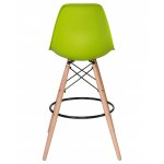 Стул барный LMZL-PP623G (ножки светлый бук, цвет сиденья салатовый)