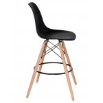 Стул барный LMZL-PP623G (ножки светлый бук, цвет сиденья чёрный)