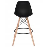 Стул барный LMZL-PP623G (ножки светлый бук, цвет сиденья чёрный)