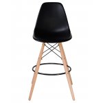 Стул барный LMZL-PP623G (ножки светлый бук, цвет сиденья чёрный)